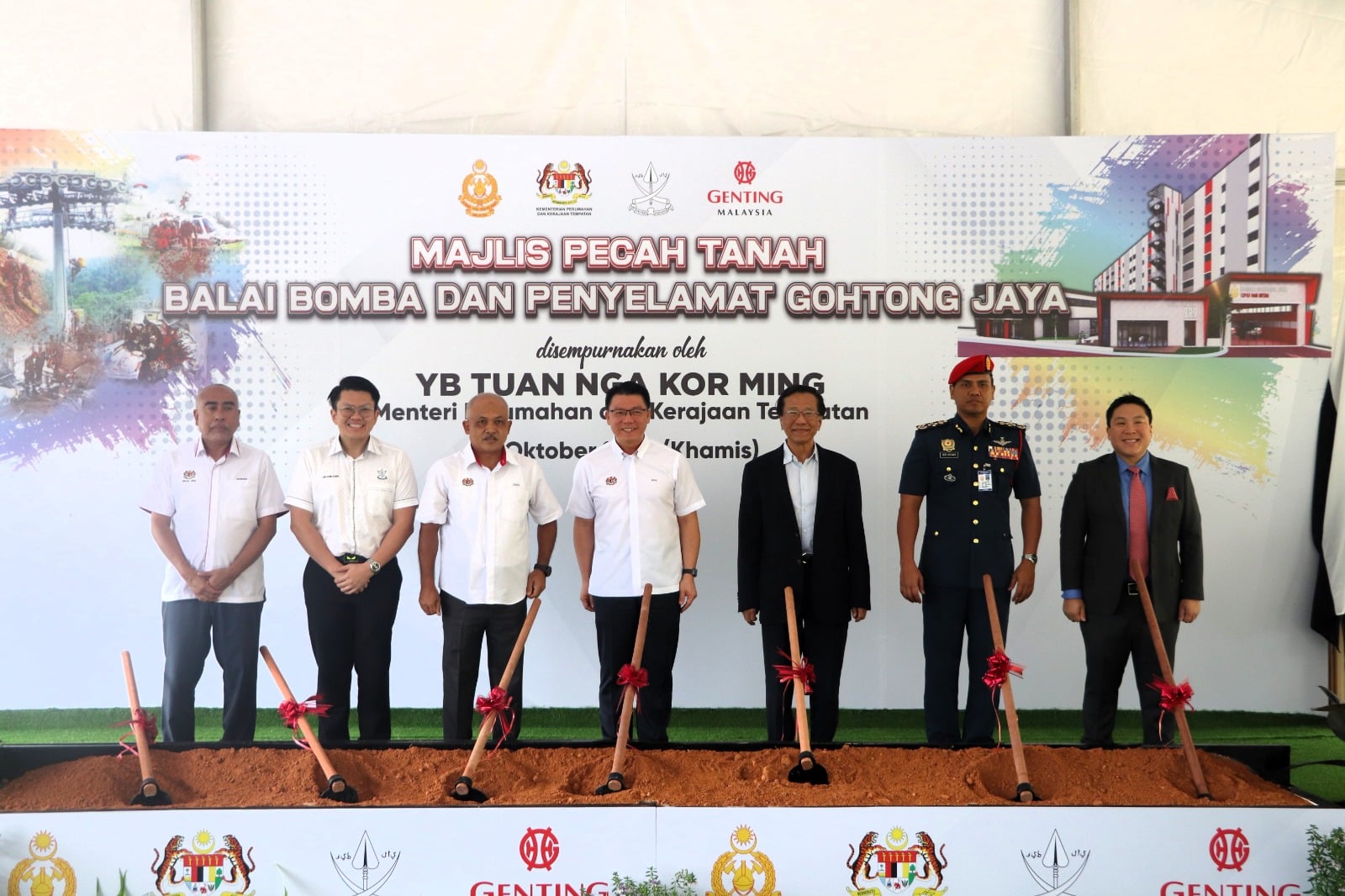 Groundbreaking Ceremony of the Gohtong Jaya Fire and Rescue Station and Quarters, Pahang image 2